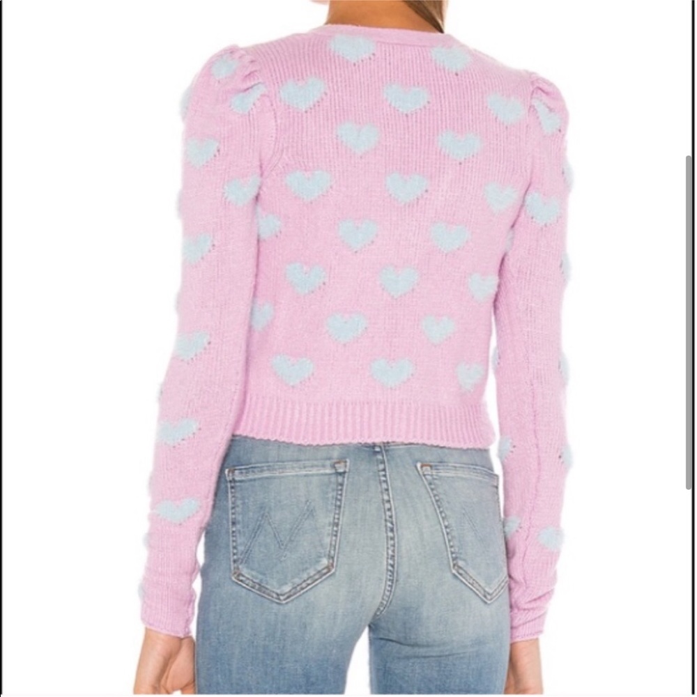For Love and Lemons Pink Scarlett Cardigan Sweater Top FL&L S EUC β€οΈπ - Picture 2 of 10